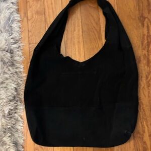 Free People Black Suede Tote Bag